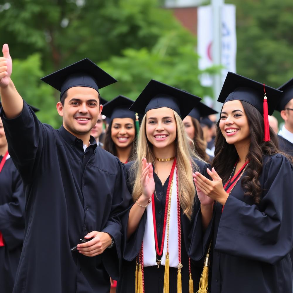 Graduating students at the OUZO ceremony